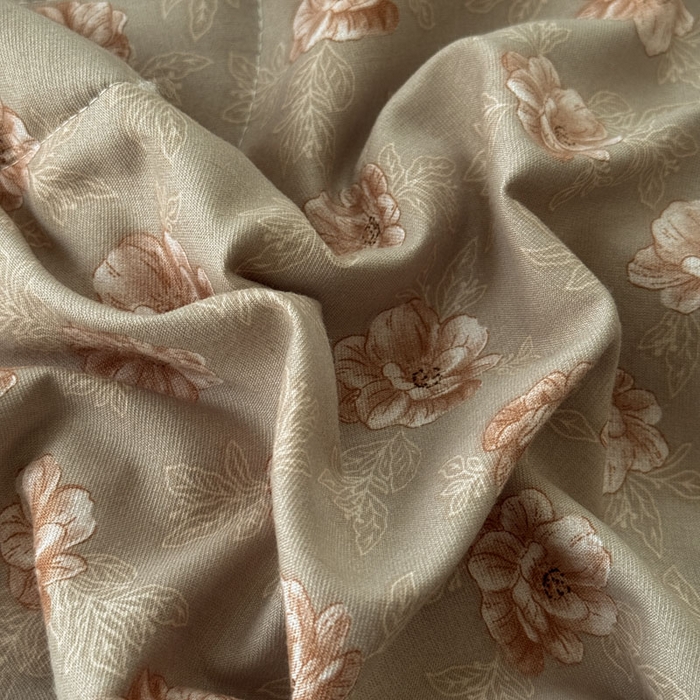 91家纺网 家纺一手货源 找家纺 梵克保罗 2025新款法式赫本风夏被 古韵花颜-豆沙