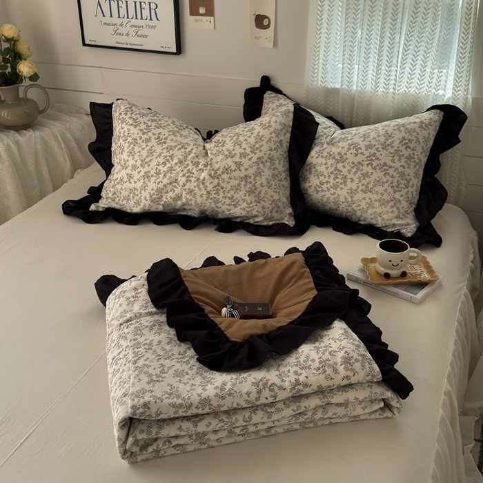 91家纺网 家纺一手货源 找家纺 梵克保罗 2025新款法式赫本风夏被 复古花曼