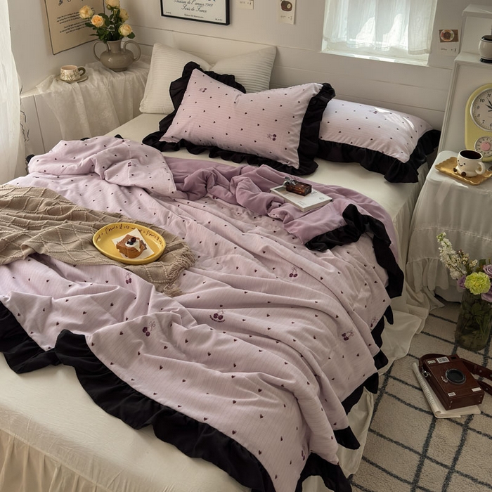 梵克保罗 2025新款法式赫本风夏被 樱为爱