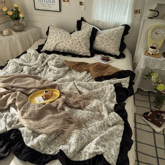 91家纺网 家纺一手货源 找家纺 梵克保罗 2025新款法式赫本风夏被 复古花曼