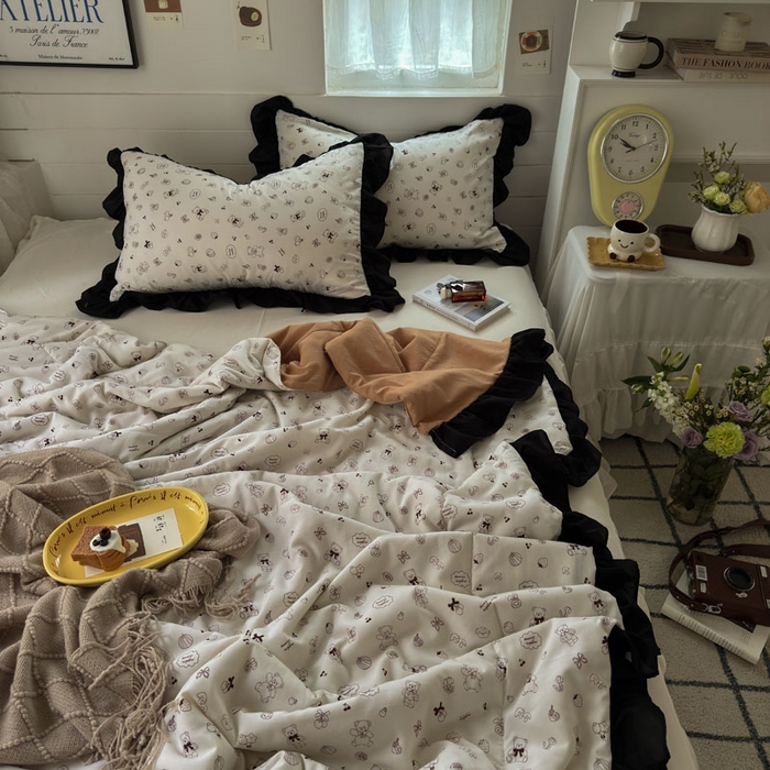 91家纺网 家纺一手货源 找家纺 梵克保罗 2025新款法式赫本风夏被 梦幻小熊