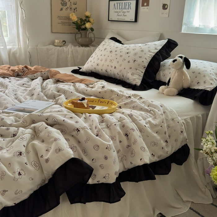 91家纺网 家纺一手货源 找家纺 梵克保罗 2025新款法式赫本风夏被 梦幻小熊