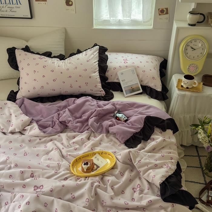 91家纺网 家纺一手货源 找家纺 梵克保罗 2025新款法式赫本风夏被 性感豹纹