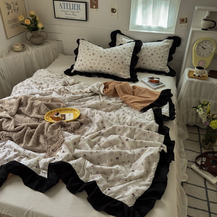 91家纺网 家纺一手货源 找家纺 梵克保罗 2025新款法式赫本风夏被 梦幻小熊