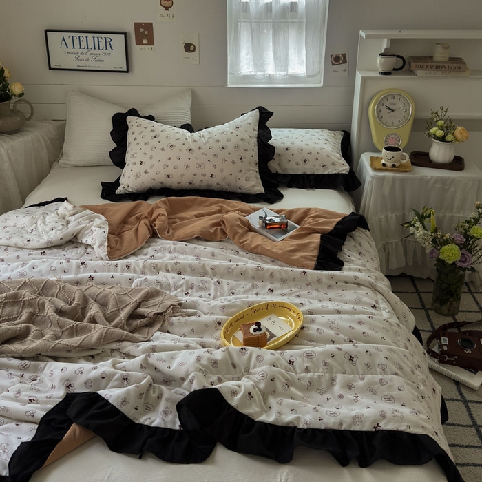 91家纺网 家纺一手货源 找家纺 梵克保罗 2025新款法式赫本风夏被 梦幻小熊