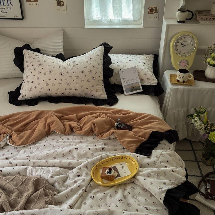 91家纺网 家纺一手货源 找家纺 梵克保罗 2025新款法式赫本风夏被 梦幻小熊