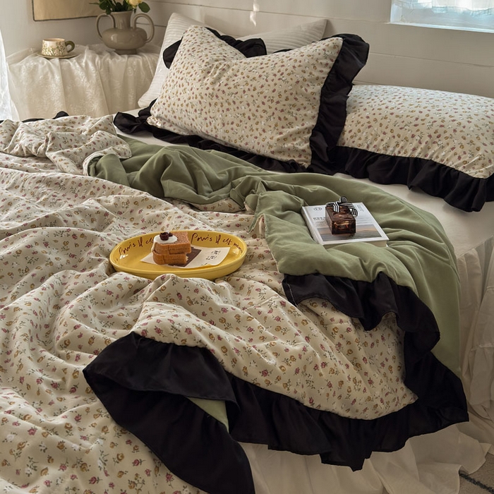 91家纺网 家纺一手货源 找家纺 梵克保罗 2025新款法式赫本风夏被 玫瑰庄园