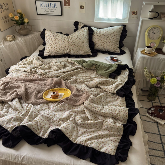 91家纺网 家纺一手货源 找家纺 梵克保罗 2025新款法式赫本风夏被 玫瑰庄园