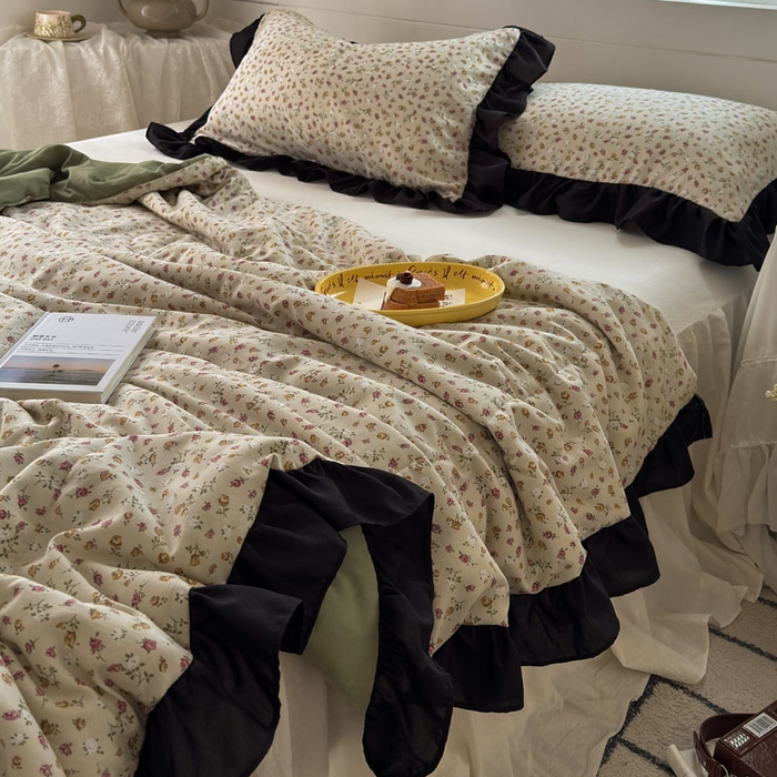 91家纺网 家纺一手货源 找家纺 梵克保罗 2025新款法式赫本风夏被 玫瑰庄园