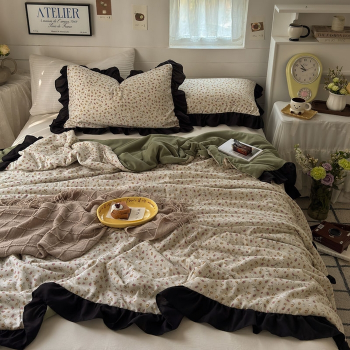 91家纺网 家纺一手货源 找家纺 梵克保罗 2025新款法式赫本风夏被 玫瑰庄园