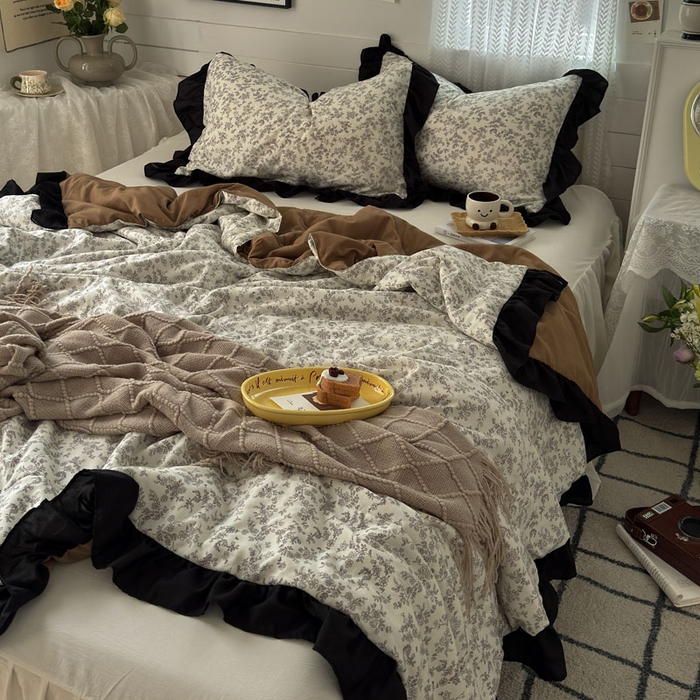 91家纺网 家纺一手货源 找家纺 梵克保罗 2025新款法式赫本风夏被 复古花曼