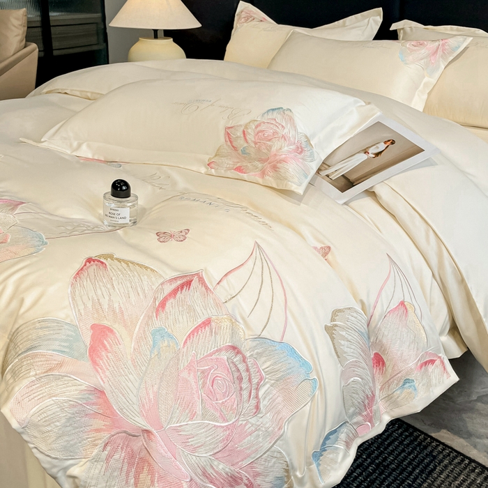 91家纺网 家纺一手货源 找家纺 （总）绒掌柜 2025新款13376全棉纯棉刺绣四件套——版权产品（礼盒装品质含买家秀）