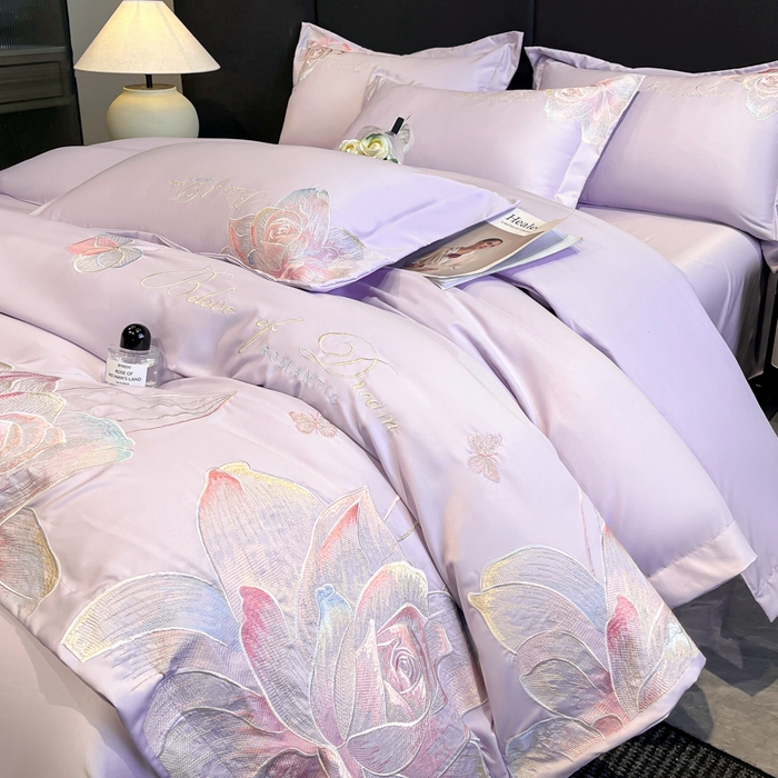 91家纺网 家纺一手货源 找家纺 （总）绒掌柜 2025新款13376全棉纯棉刺绣四件套——版权产品（礼盒装品质含买家秀）