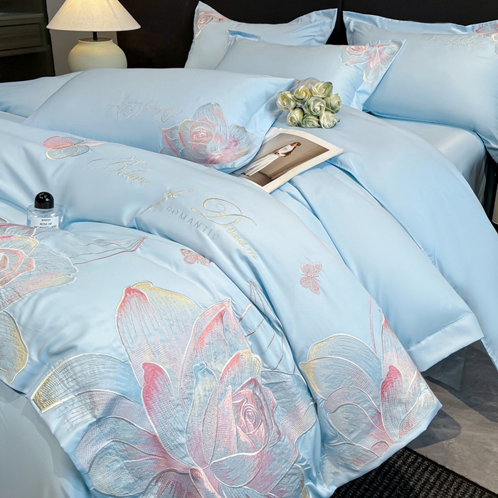 91家纺网 家纺一手货源 找家纺 （总）绒掌柜 2025新款13376全棉纯棉刺绣四件套——版权产品（礼盒装品质含买家秀）