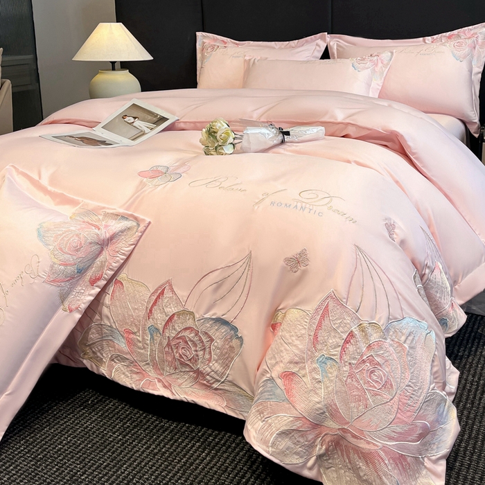 91家纺网 家纺一手货源 找家纺 （总）绒掌柜 2025新款13376全棉纯棉刺绣四件套——版权产品（礼盒装品质含买家秀）