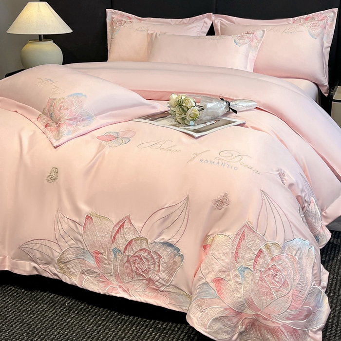 91家纺网 家纺一手货源 找家纺 （总）绒掌柜 2025新款13376全棉纯棉刺绣四件套——版权产品（礼盒装品质含买家秀）