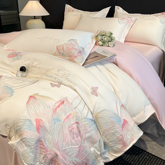 91家纺网 家纺一手货源 找家纺 （总）绒掌柜 2025新款13376全棉纯棉刺绣四件套——版权产品（礼盒装品质含买家秀）