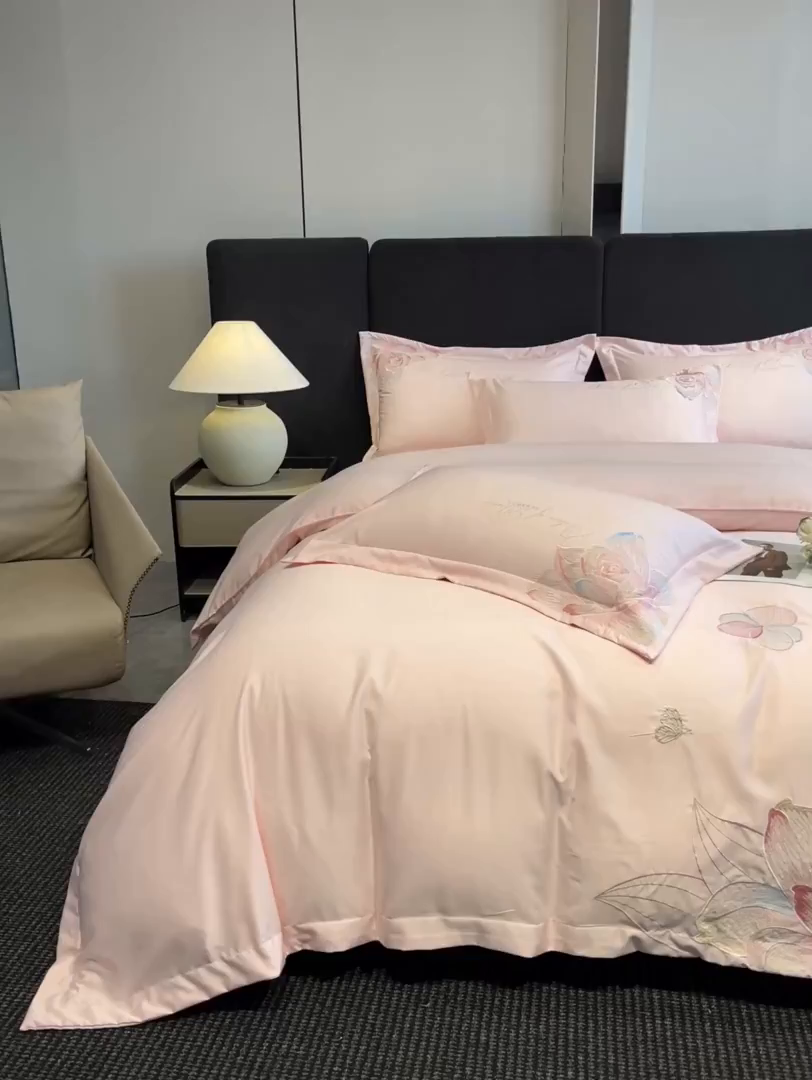 91家纺网 家纺一手货源 找家纺 （总）绒掌柜 2025新款13376全棉纯棉刺绣四件套——版权产品（礼盒装品质含买家秀）