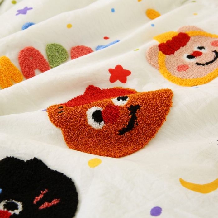 91家纺网 家纺一手货源 找家纺 （总）梵克保罗 2025新款亲肤可爱毛巾绣夏被-场景二