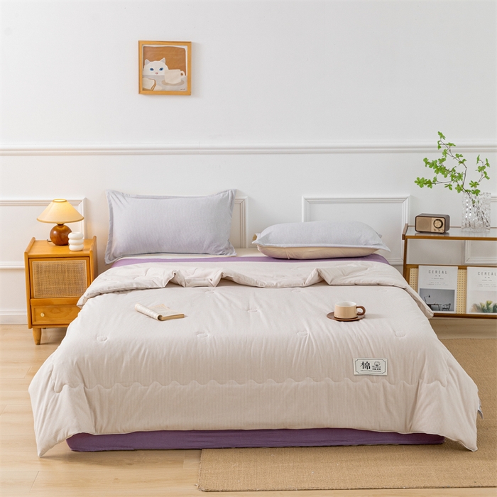 91家纺网 家纺一手货源 找家纺 （总）梵克保罗 2025新款时尚简约条纹款夏被