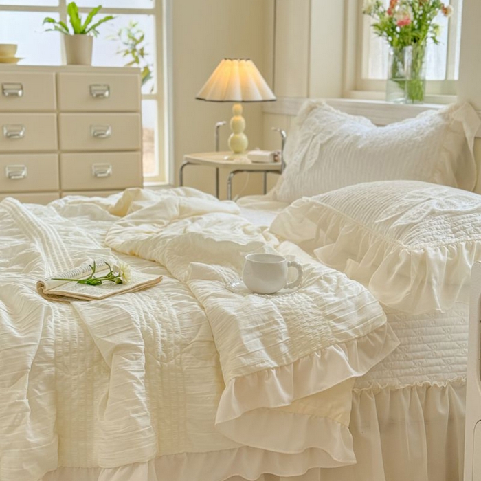 91家纺网 家纺一手货源 找家纺 （总）梵克保罗 2025新款雪纺床盖夏被四件套