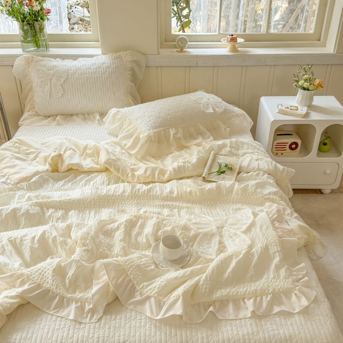 91家纺网 家纺一手货源 找家纺 （总）梵克保罗 2025新款雪纺床盖夏被四件套