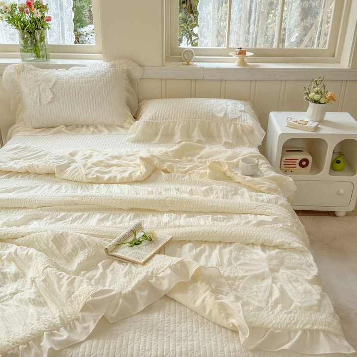 91家纺网 家纺一手货源 找家纺 （总）梵克保罗 2025新款雪纺床盖夏被四件套