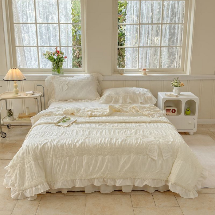 （总）梵克保罗 2025新款雪纺床盖夏被四件套