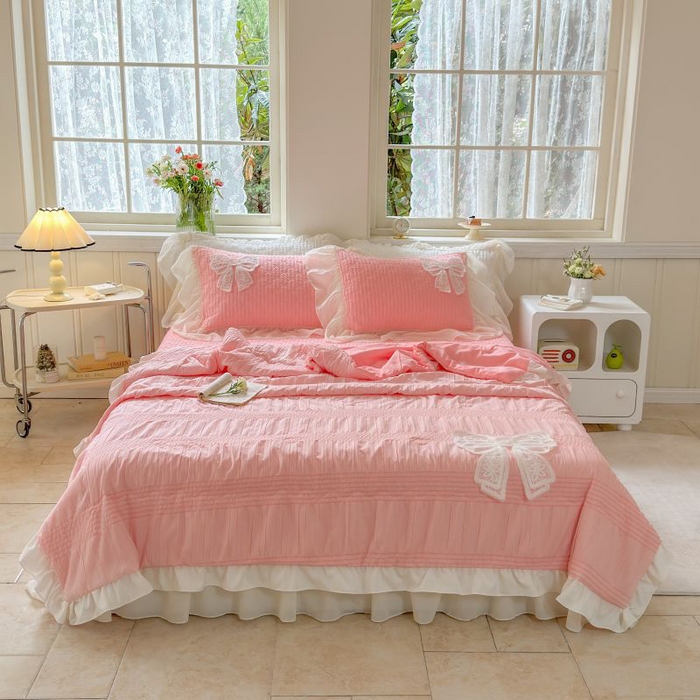 91家纺网 家纺一手货源 找家纺 （总）梵克保罗 2025新款雪纺床盖夏被四件套