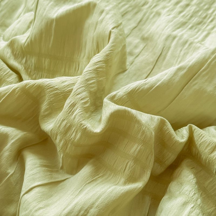 91家纺网 家纺一手货源 找家纺 梵克保罗 2025新款雪纺床盖夏被四件套 嫩芽绿