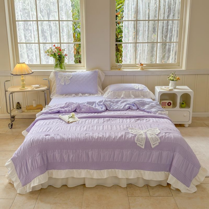 91家纺网 家纺一手货源 找家纺 （总）梵克保罗 2025新款雪纺床盖夏被四件套