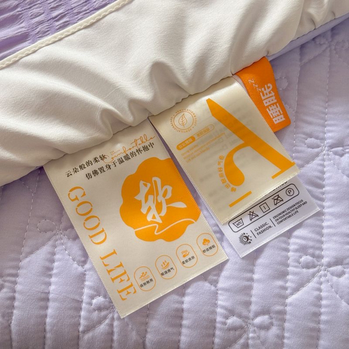 91家纺网 家纺一手货源 找家纺 梵克保罗 2025新款雪纺床盖夏被四件套 仙气紫