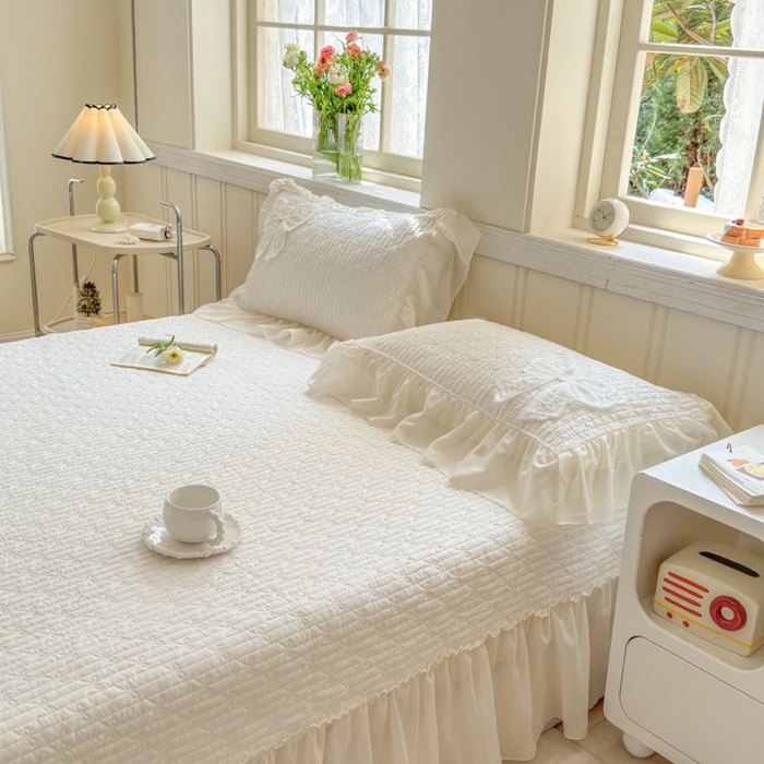 91家纺网 家纺一手货源 找家纺 （总）梵克保罗 2025新款雪纺床盖三件套