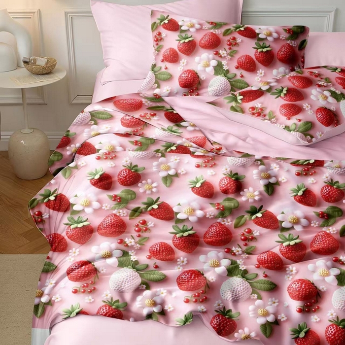 91家纺网 家纺一手货源 找家纺 （总）梵克保罗 2025新款面料仿锦氨凉感5D数码浮雕夏被四件套量大可谈