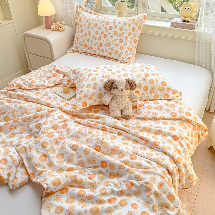 91家纺网 家纺一手货源 找家纺 梵克保罗 2025春夏新款优芙棉单夏被被子被芯 平安果