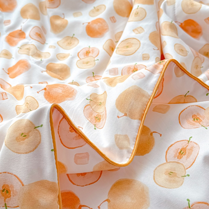 91家纺网 家纺一手货源 找家纺 梵克保罗 2025春夏新款优芙棉单夏被被子被芯 平安果