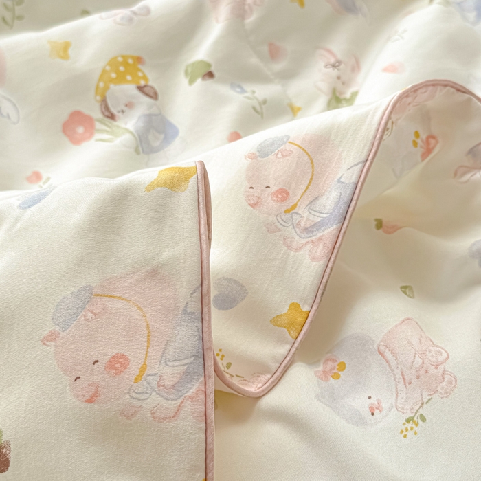 91家纺网 家纺一手货源 找家纺 梵克保罗 2025春夏新款优芙棉单夏被被子被芯 萌宠