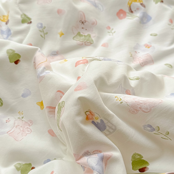 91家纺网 家纺一手货源 找家纺 梵克保罗 2025春夏新款优芙棉单夏被被子被芯 萌宠