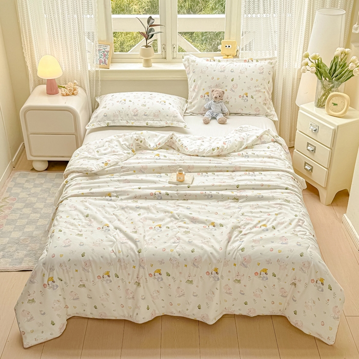 91家纺网 家纺一手货源 找家纺 梵克保罗 2025春夏新款优芙棉单夏被被子被芯 萌宠