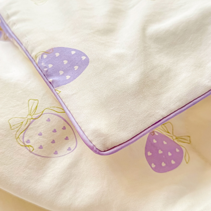 91家纺网 家纺一手货源 找家纺 梵克保罗 2025春夏新款优芙棉单夏被被子被芯 草莓