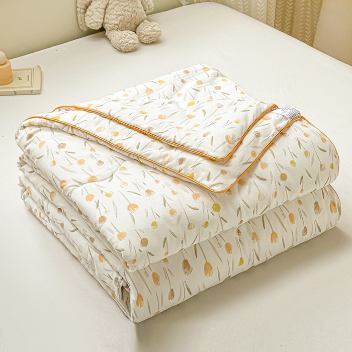 91家纺网 家纺一手货源 找家纺 梵克保罗 2025春夏新款优芙棉单夏被被子被芯 郁金香