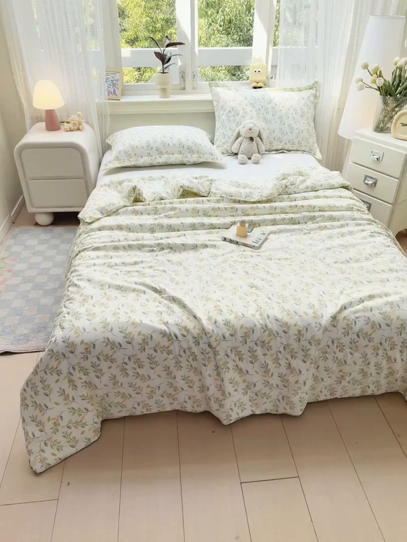 91家纺网 家纺一手货源 找家纺 梵克保罗 2025春夏新款优芙棉单夏被被子被芯 清芬