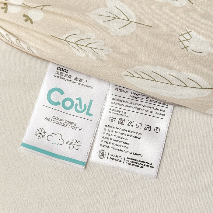 91家纺网 家纺一手货源 找家纺 梵克保罗 2025春夏新款优芙棉单夏被被子被芯 叶语