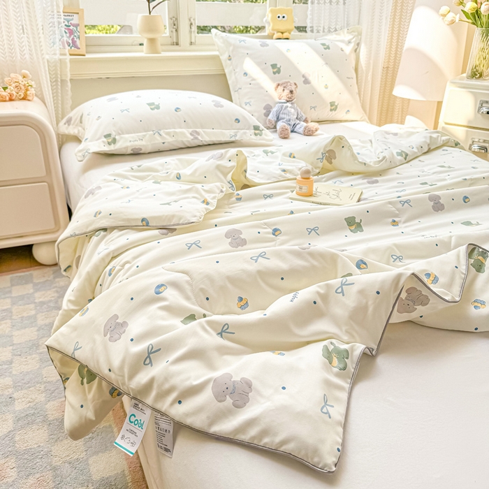 91家纺网 家纺一手货源 找家纺 梵克保罗 2025春夏新款优芙棉单夏被被子被芯 酷卡狗