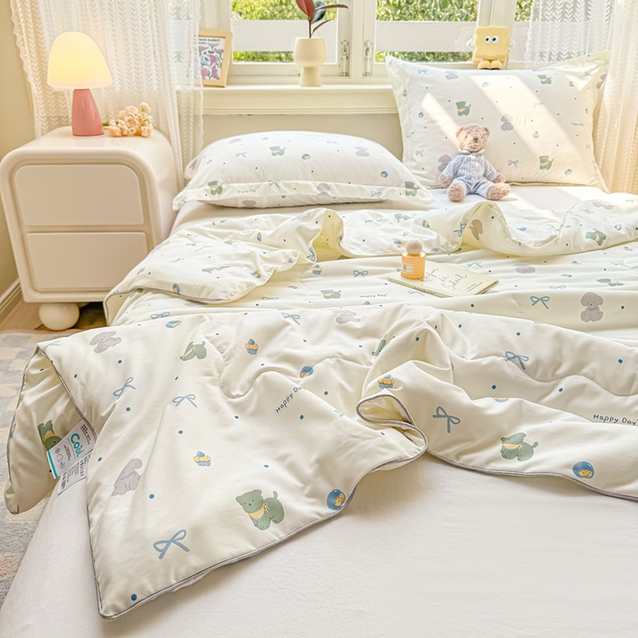 91家纺网 家纺一手货源 找家纺 梵克保罗 2025春夏新款优芙棉单夏被被子被芯 酷卡狗