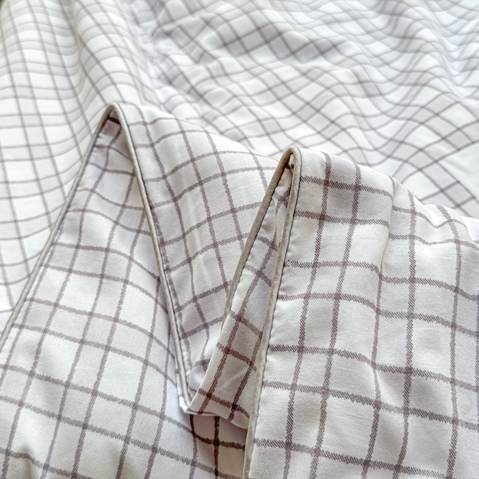 91家纺网 家纺一手货源 找家纺 梵克保罗 2025春夏新款优芙棉单夏被被子被芯 格子熊