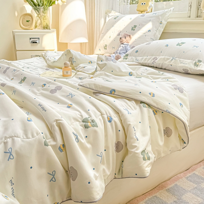 91家纺网 家纺一手货源 找家纺 梵克保罗 2025春夏新款优芙棉单夏被被子被芯 酷卡狗