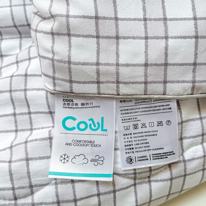 91家纺网 家纺一手货源 找家纺 梵克保罗 2025春夏新款优芙棉单夏被被子被芯 格子熊