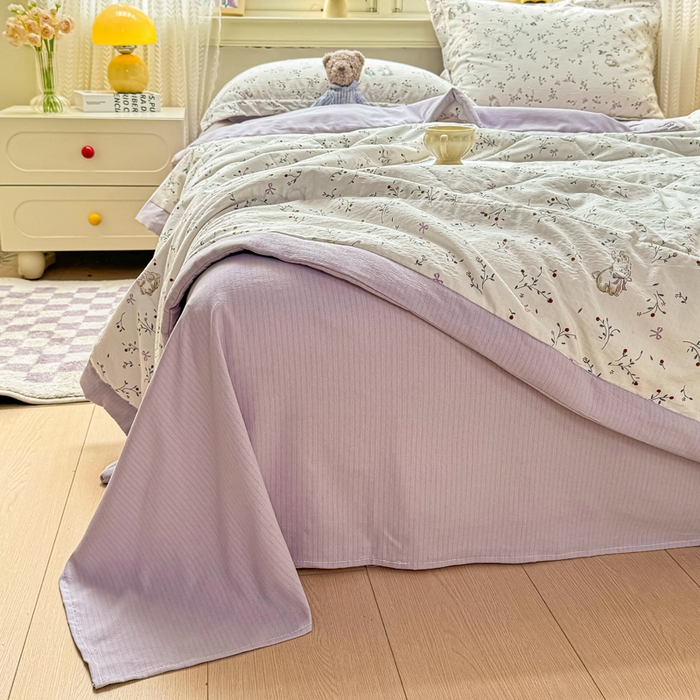 91家纺网 家纺一手货源 找家纺 梵克保罗 2025新款印花单夏被被子被芯夏被四件套 初悦