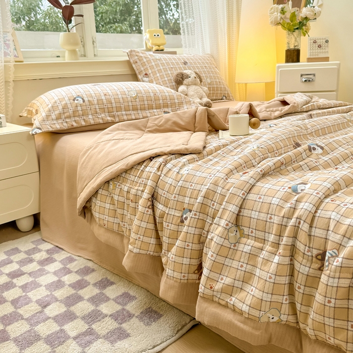 91家纺网 家纺一手货源 找家纺 （总）梵克保罗 2025新款印花单夏被被子被芯夏被四件套